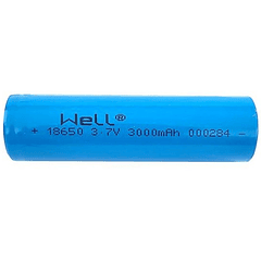 Pilha Recarregável 3,7V 3000mAh (ICR18650)