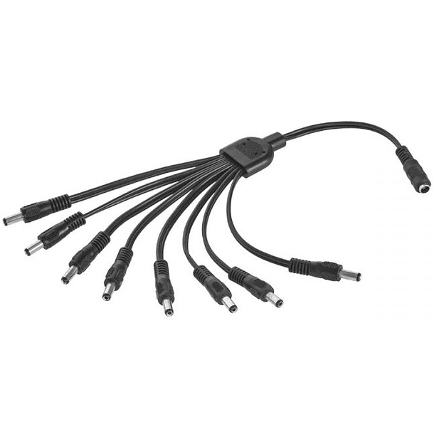 Cabo Adaptador 1 Femea - 8 Machos Alimentação DC (30cm) 