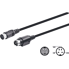 Cabo Adaptador Alimentação (DIN Macho 4P - Mini DIN Femea 4P)