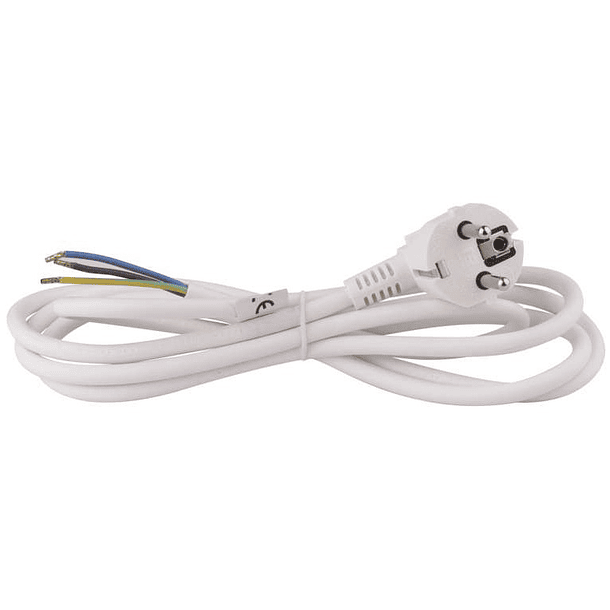 Cabo Alimentação 2 x 0,75mm² + Terra (3 mts) - Branco 