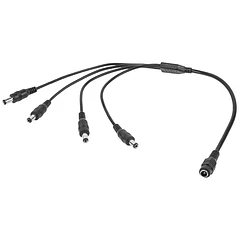 Cabo Adaptador 1 Femea - 4 Machos Alimentação DC (40cm)