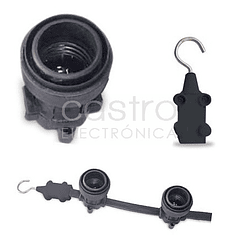 Cabo Eléctrico de Arraial (2x 1,5mm) IP65 220V c/ Suportes Lampadas E27 - 5 mts