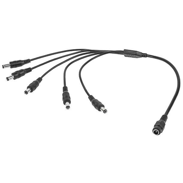 Cabo Adaptador 1 Femea - 5 Machos Alimentação DC (40cm) 