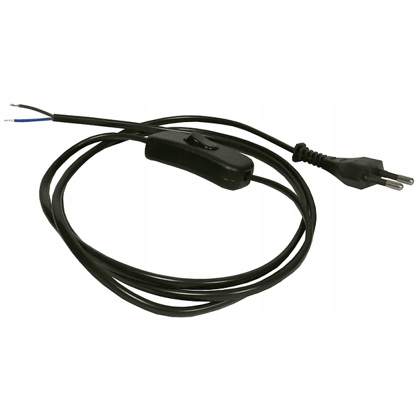 Cabo Alimentação 2 x 0,75 mm² c/ Interruptor (3 mts) - Preto 