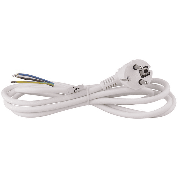 Cabo Alimentação 2 x 1 mm² + Terra (3 mts) - Branco 