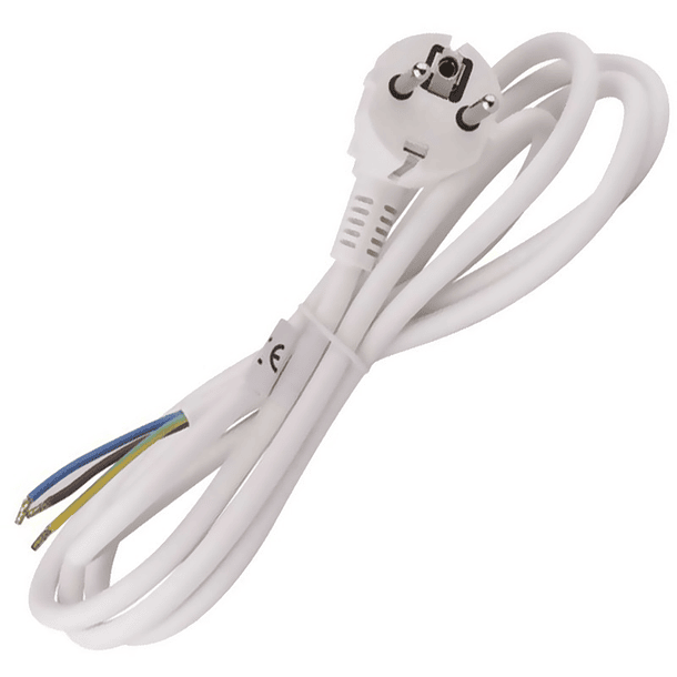Cabo Alimentação 2 x 1,50 mm² + Terra (2 mts) - Branco 