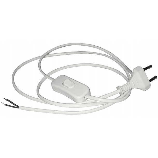 Cabo Alimentação 2 x 0,75 mm² c/ Interruptor (2 mts) - Branco 