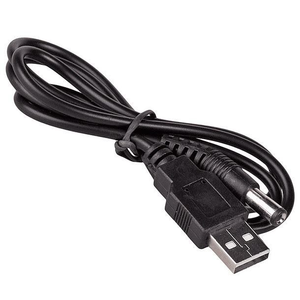Cabo Alimentação USB A Macho -> Ficha DC Macho 5,5mm 