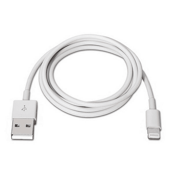 Cabo USB2.0 A Macho -> Lightning iPhone Macho (1 metro) Branco - Nanocable 2