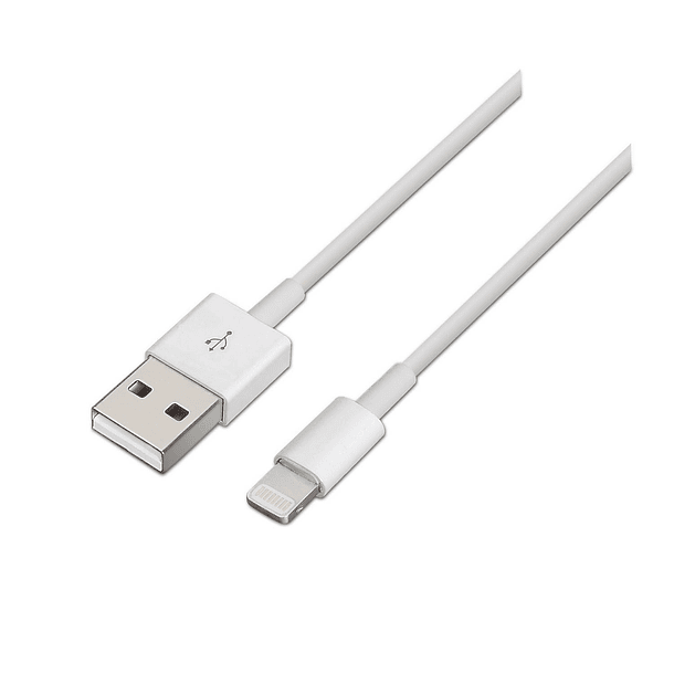 Cabo USB A - Lightning 2.0 Branco (2 mts) - AISENS 1