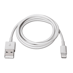 Cabo USB A - Lightning 2.0 Branco (2 mts) - AISENS
