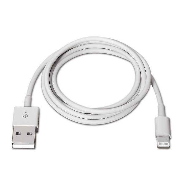 Cabo USB A - Lightning 2.0 Branco (2 mts) - AISENS 2