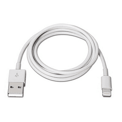 Cabo Lightning p/ iPhone USB 2.0 (Macho-Macho) Branco (2 mts) - Nanocable