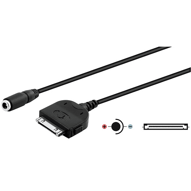 Cabo Adaptador Alimentação (DC Fêmea - Ficha iPod) 