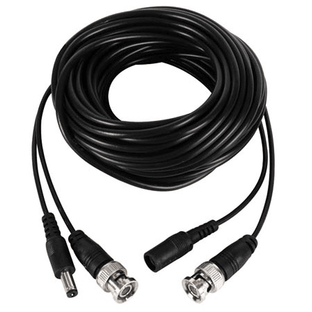 Cabo Extensão BNC RG59 + DC 10 mts p/ Cameras 1