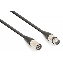 Cabo DMX Canon Macho 5 Pinos - Canon Femea 5 Pinos (12 mts) - POWER DYNAMICS CONNEX