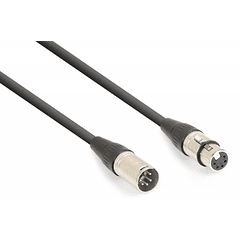 Cabo DMX Canon Macho 5 Pinos - Canon Femea 5 Pinos (20 mts) - POWER DYNAMICS CONNEX CX102-20