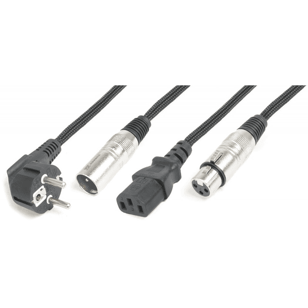 Cabo (2 em 1) Canon Macho - Canon Femea c/ Alimentação (10 mts) - Power Dynamics Connex 