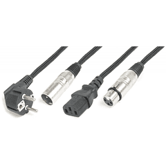 Cabo (2 em 1) Canon Macho - Canon Femea c/ Alimentação (15 mts) - Power Dynamics Connex