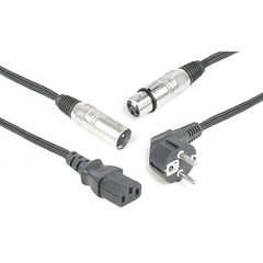 Cabo (2 em 1) Canon Macho - Canon Femea c/ Alimentação (10 mts) - Power Dynamics Connex