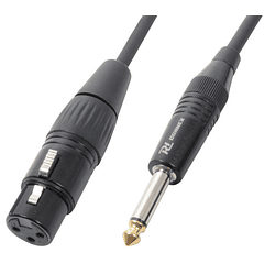 Cabo Profissional Jack 6,3mm Macho Mono - Canon Femea (1,5 mts) - POWER DYNAMICS CONNEX