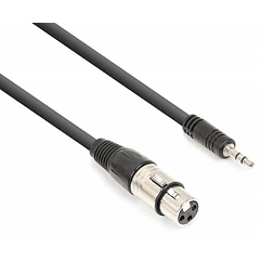 Cabo Canon Fêmea - Jack 3,5mm Macho Stéreo (50cm) - VONYX CX320-05