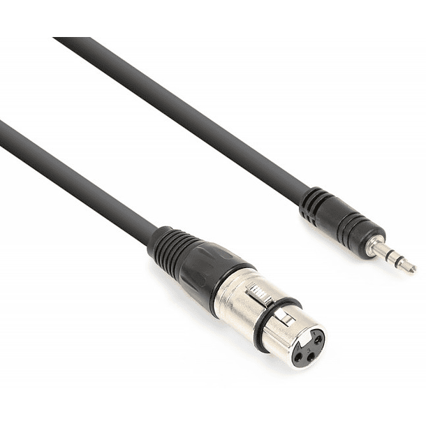 Cabo Canon Fêmea - Jack 3,5mm Macho Stéreo (50cm) - VONYX CX320-05 