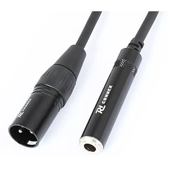 Cabo Adaptador Canon Macho - Jack 6,35mm Femea (15cm) - POWER DYNAMICS CONNEX