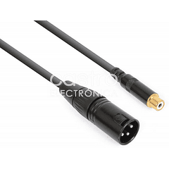 Cabo Adaptador Canon Macho - RCA Femea (15cm) - POWER DYNAMICS CONNEX