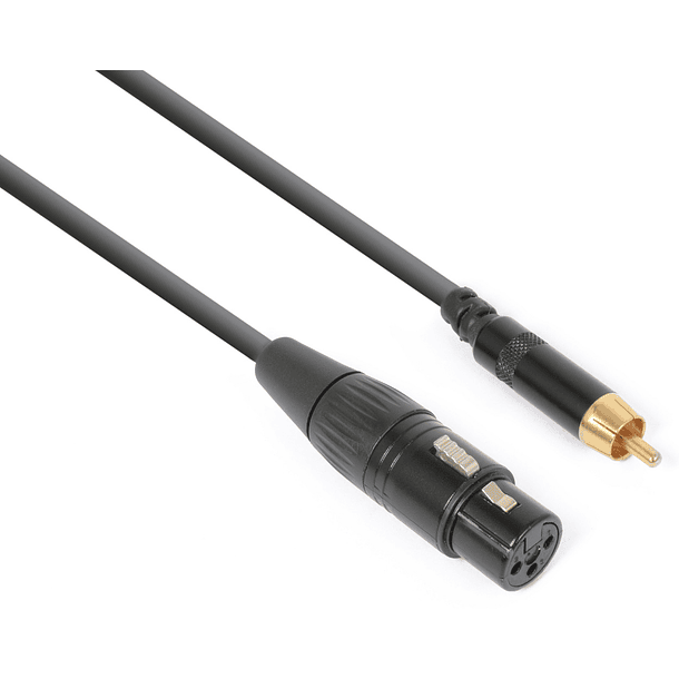 Cabo Adaptador Canon Femea - RCA Macho (15cm) - POWER DYNAMICS CONNEX 