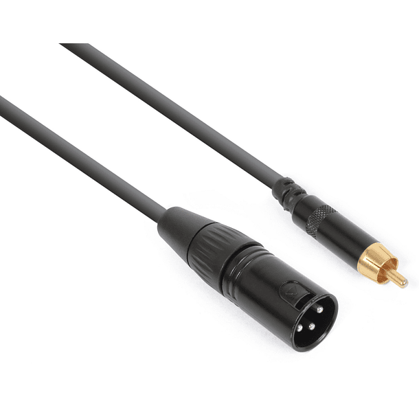 Cabo Adaptador Canon Macho - RCA Macho (15cm) - POWER DYNAMICS CONNEX 