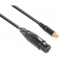 Cabo Adaptador Canon Femea - RCA Femea (15cm) - POWER DYNAMICS CONNEX