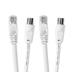 Cabo Coaxial RF / RJ45 CAT6 Macho <> Coaxial RF / RJ45 CAT6 Fêmea (5 mts) - NEDIS