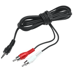 Cabo Jack 3,5mm Macho Stereo - 2 RCA Macho (10 mts)