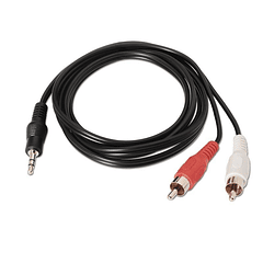 Cabo Jack 3.5mm Macho Stereo -> 2 RCA Macho (30cm) - Nanocable