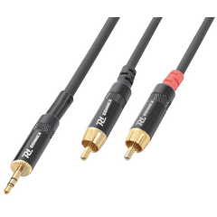 Cabo Jack 3,5mm Macho Stereo + 2 RCA Macho (1,5 mts) - POWER DYNAMICS CONNEX