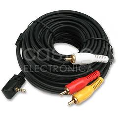 Cabo Jack 3,5mm Macho - 3 RCA Macho (5 mts)