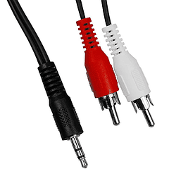 Cabo Jack 3,5mm Macho Stereo - 2 RCA Macho (15 mts)