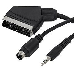 Cabo SCART Macho -  S-Video + Jack 3,5mm Stéreo (10 mts)