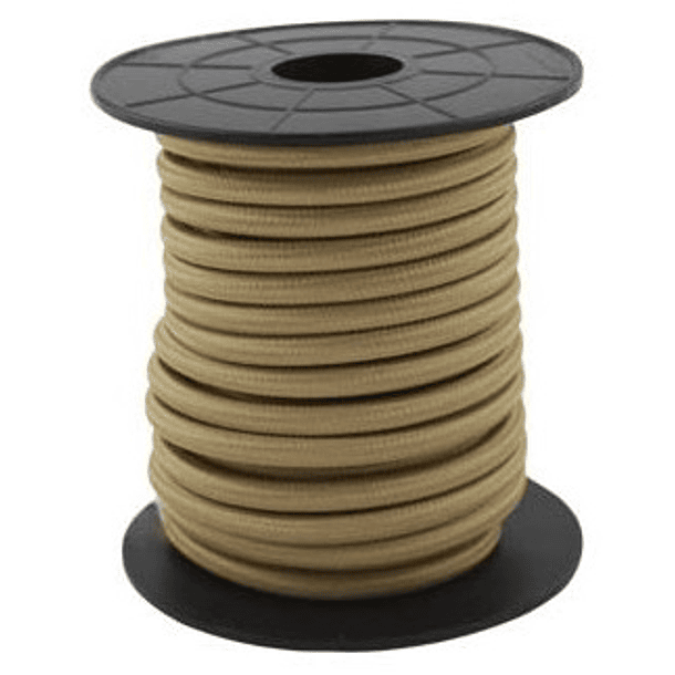 Bobine Cabo Eléctrico Têxtil 2x 0,75mm Castanho Claro (10 mts) - GSC 