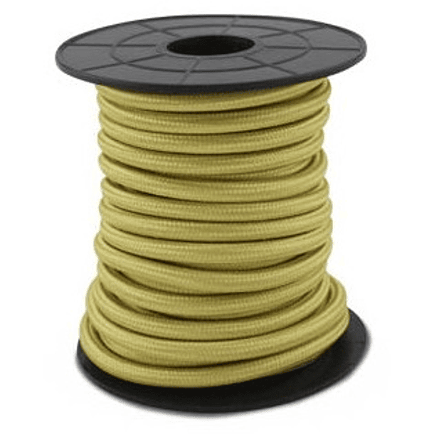Bobine Cabo Eléctrico Têxtil 2x 0,75mm Dourado (10 mts) - GSC 