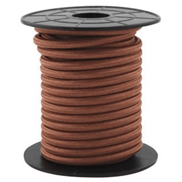 Bobine Cabo Eléctrico Têxtil 2x 0,75mm Castanho (10 mts) - GSC 