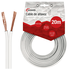 Bobine Cabo Coluna Branco 2x 1,5mm Branco (20 mts)