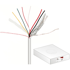 Bobine Cabo de Alarme 6 Condutores [2x 0,75mm² + 4x 0,22mm²] - 100mts