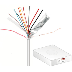 Bobine Cabo de Alarme 10 Condutores [2x 0,75mm² + 8x 0,22mm²] - 100 mts