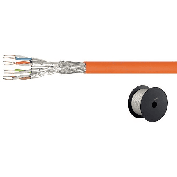 Bobine Cabo FTP CAT 7A Laranja (100 mts) - GOOBAY 