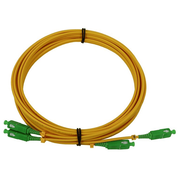 Cabo Fibra Duplo MONOMODO SC/APC <-> SC/APC - 20 mts 