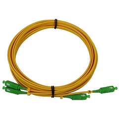 Cabo Fibra Duplo MONOMODO SC/APC <-> SC/APC - 30 mts