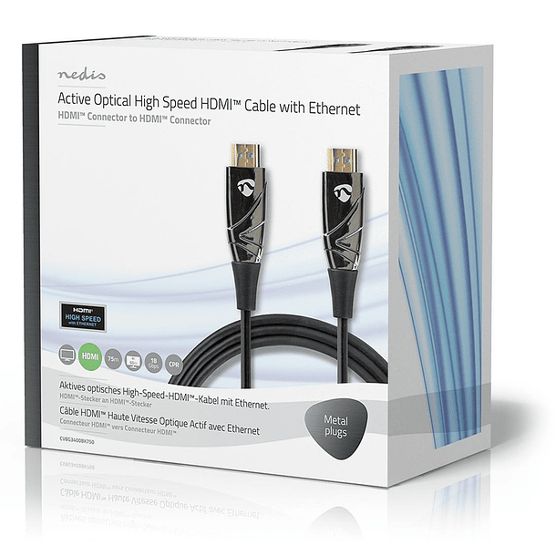 Cabo HDMI Amplificado 4K 3D 19P Macho - Macho (75 mts) - NEDIS 3
