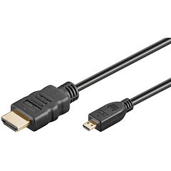 Cabo Micro HDMI - HDMI V1.4 Dourado (1,5 mts) - GOOBAY